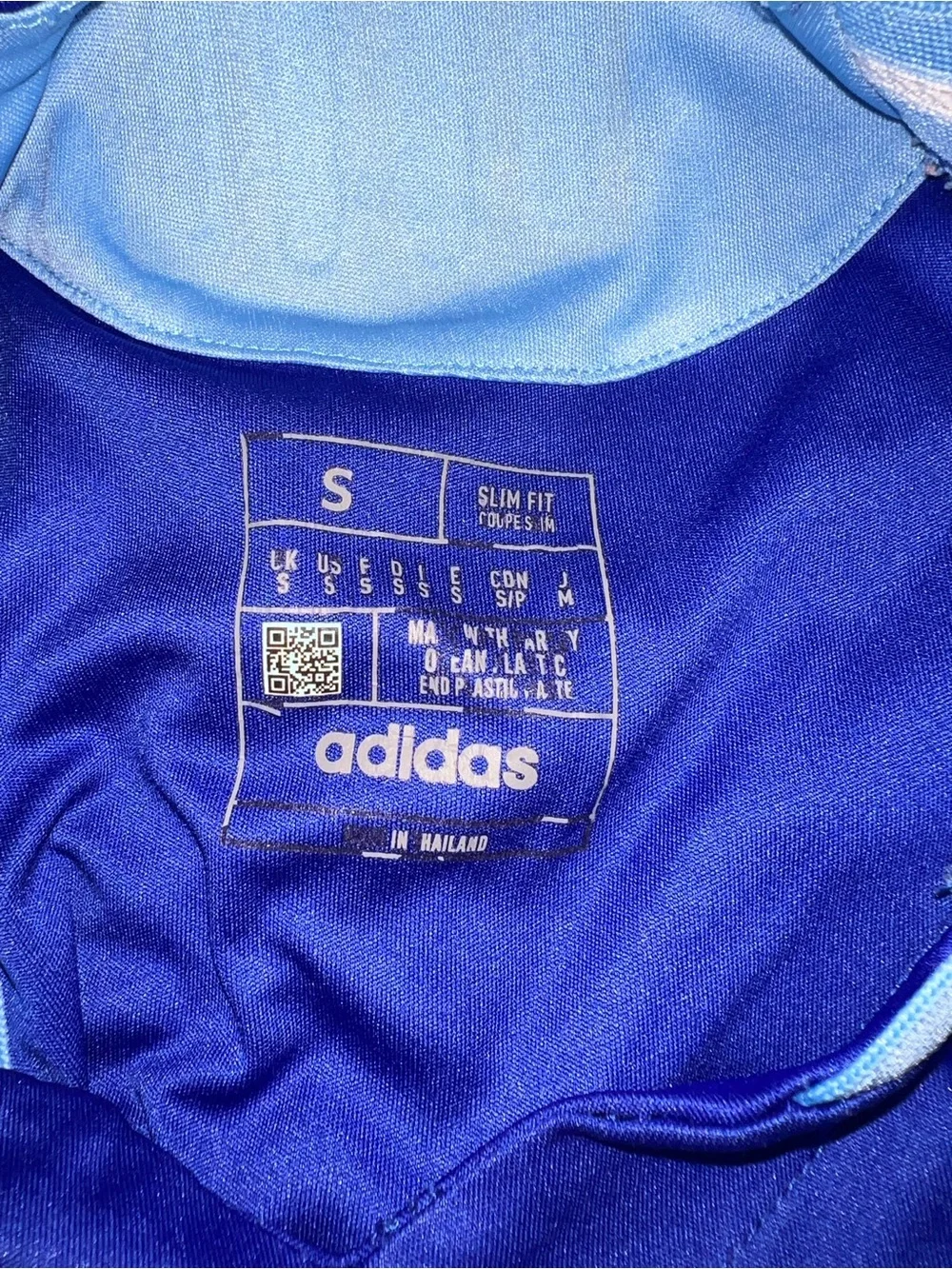 adidas Blue Argentina Football Jersey with Light Blue Accents